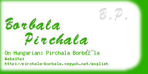 borbala pirchala business card